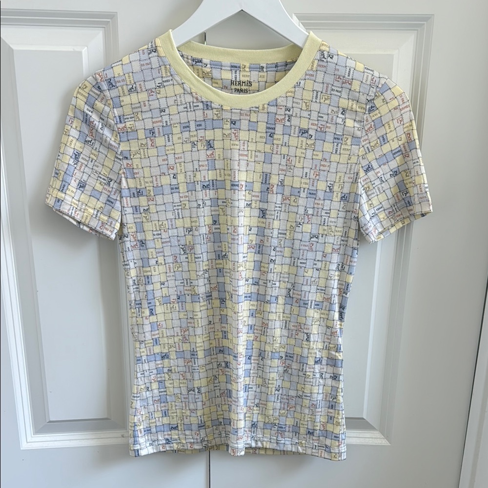 Hermès Multicolor Checkered T-Shirt